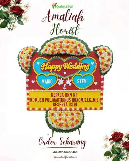 Papan Bunga Pernikahan Pekikiran